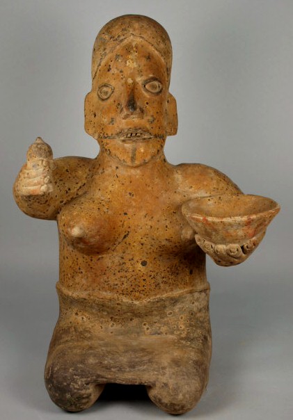 A seated Jalisco female figure